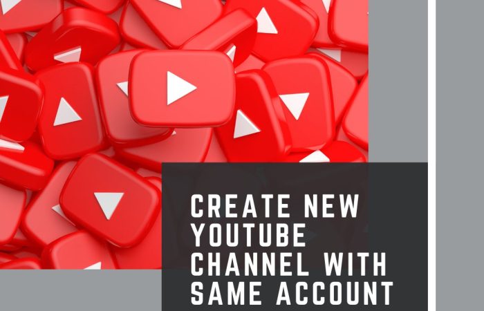new youtube channel same account email