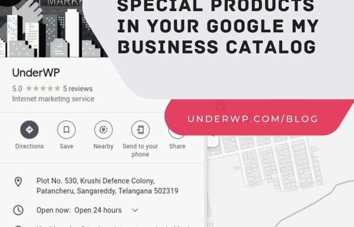 mark as special product catalog google my business